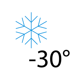 Zajamčeno delovanje pri temperaturah do –30°C